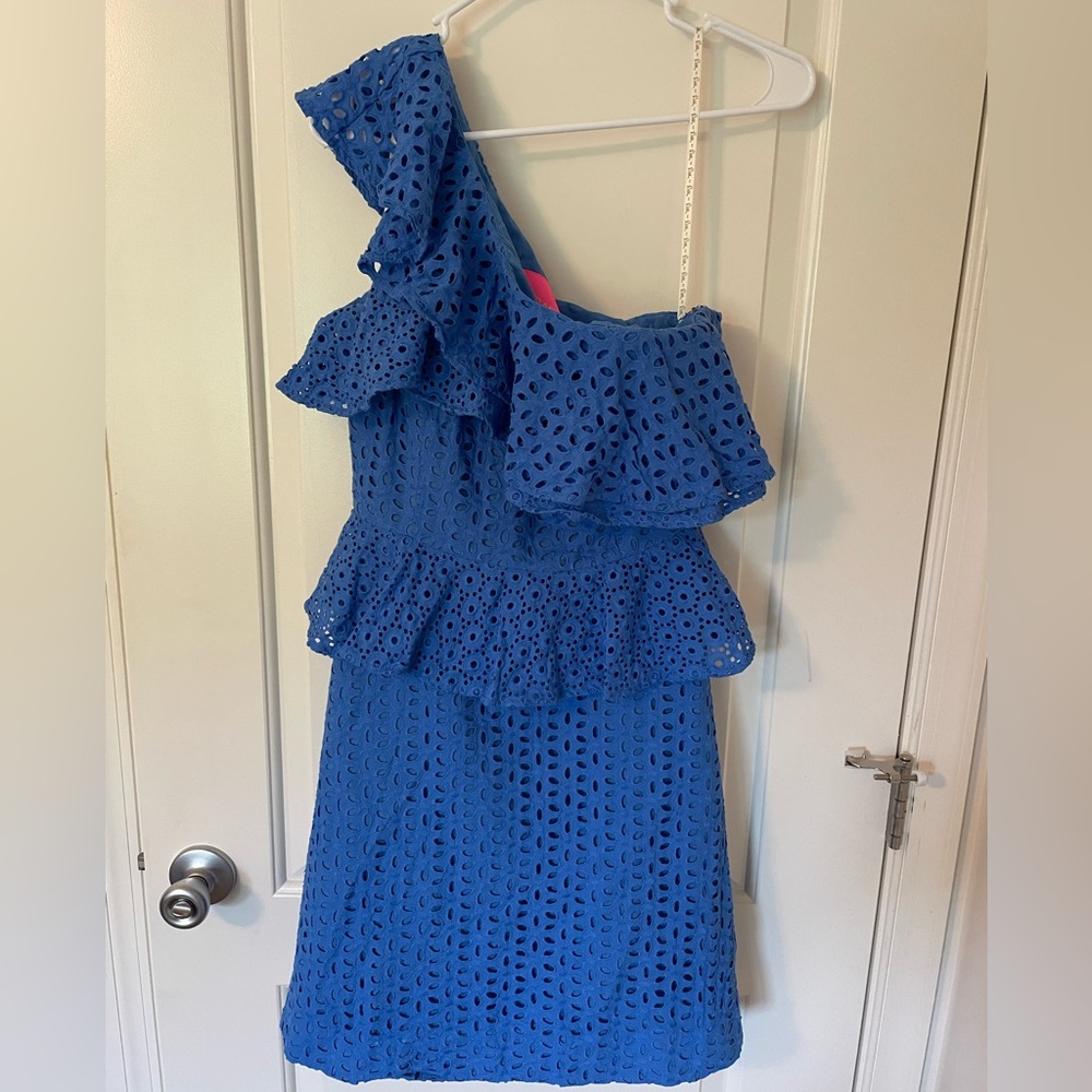 Lilly Pulitzer one shoulder ruffle dress